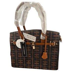 Brown Patterned new with tags Tote Bag with matching wallet